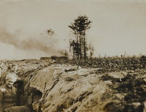 Tropas británicas en trincheras tempranas, 1914 de English Photographer